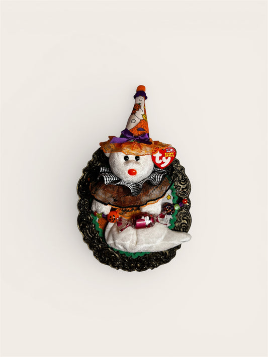 “Sweet Tooth Spirit” – Vintage Halloween Beanie Baby Wall Plaque